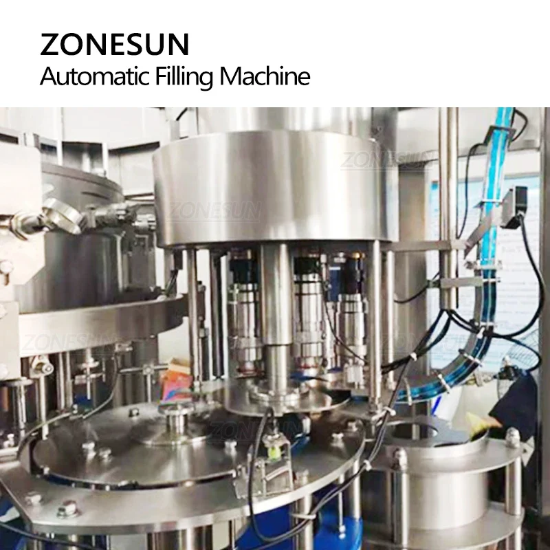 ZONESUN ZS-AFMC 24000 BPH Macchina di rifornimento per acqua gassata completamente automatica per bottiglie in PET Fabbricazione di bevande Linea di produzione di massa