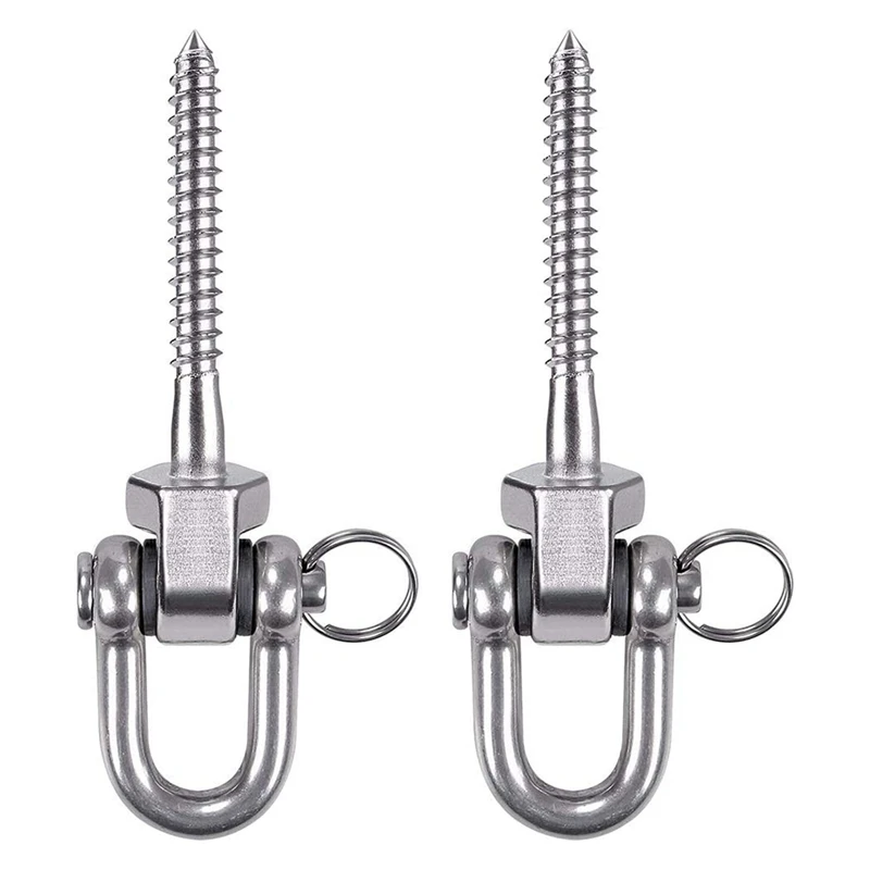 2Pcs Heavy Duty Swing Hanger 304 Screw Bracket Heavy Duty Swing Hanger 1800LB Capacity, Indoor Outdoor