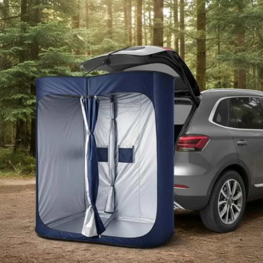 

Instant Changing Tent for SUV Trunk 2 Large Rooms Portable Stable Pop up Shower Privacy Shelter Outdoor Toilet Tent Dressing Ro