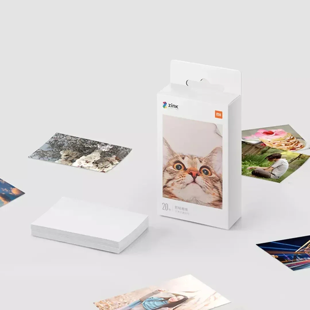 Original Xiaomi ZINK Pocket Printer Paper Self-adhesive Photo Print Sheets 10pcs 50pcs Xiaomi mijia 3inch Mini Printer Papers