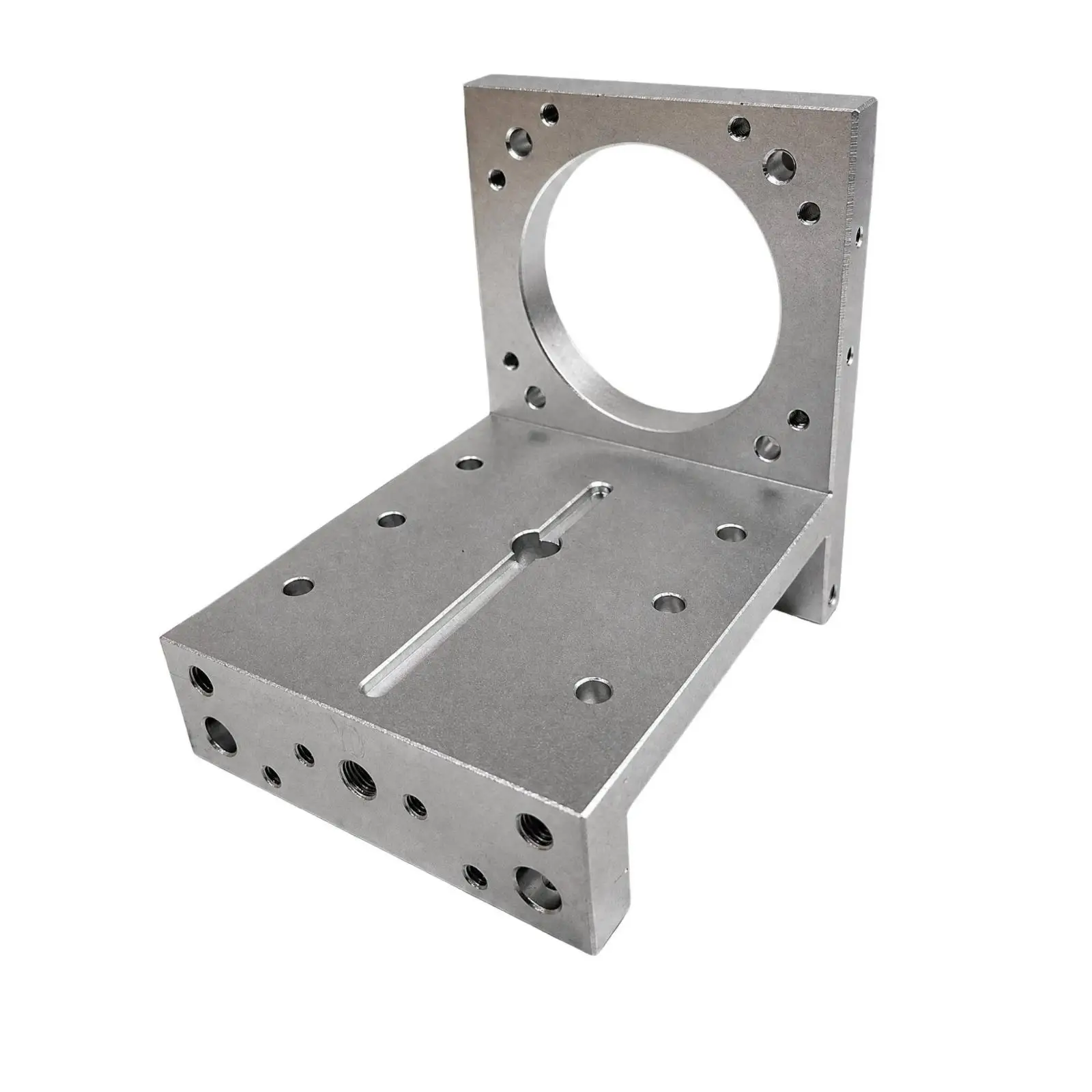 Edge Banding Guide Tracking Motor Mount Support Bracket Silver Metal L-plate for Machinery Installation Workshop Use