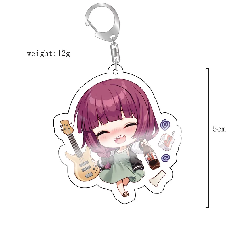 Cute Anime BOCCHI THE ROCK SD Gotoh Hitori Yamada Ryo Kawaii Acrylic Key Chain Keyring Figure Hanging Accessories Keychain