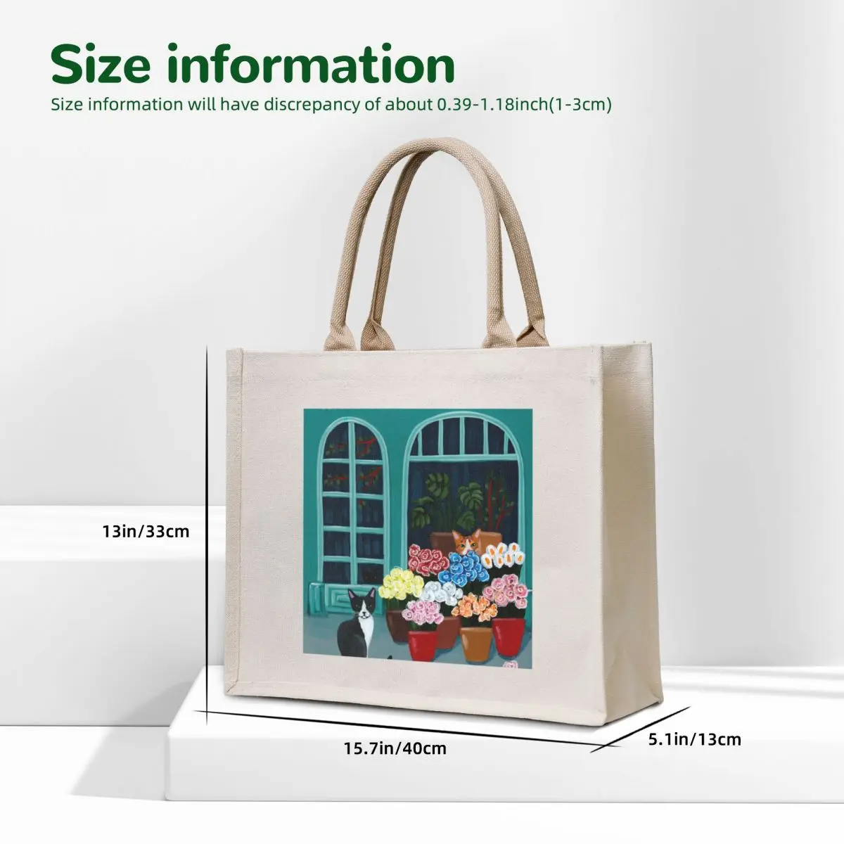The Flower Shop Cats Tote Bag bags woman 2025 Lady bag Canvas bag