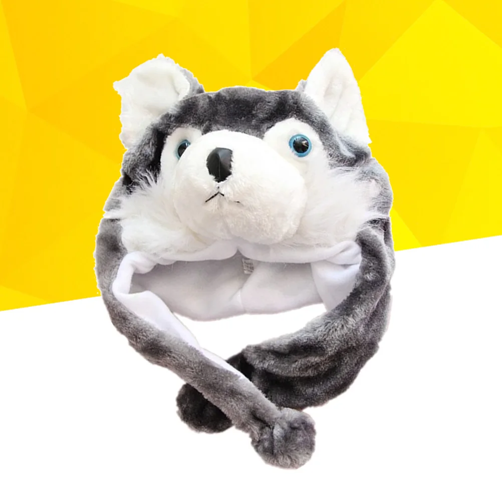 Engraçado crianças animal chapéu cinza para cosplay festa dos desenhos animados chapéu traje headwear para crianças adultos
