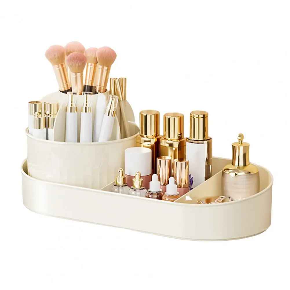 

Makeup Brush Holder 360-degree Rotating Makeup Organizer with Capacity Storage Box Detachable Compartments for Brushes Ultimate