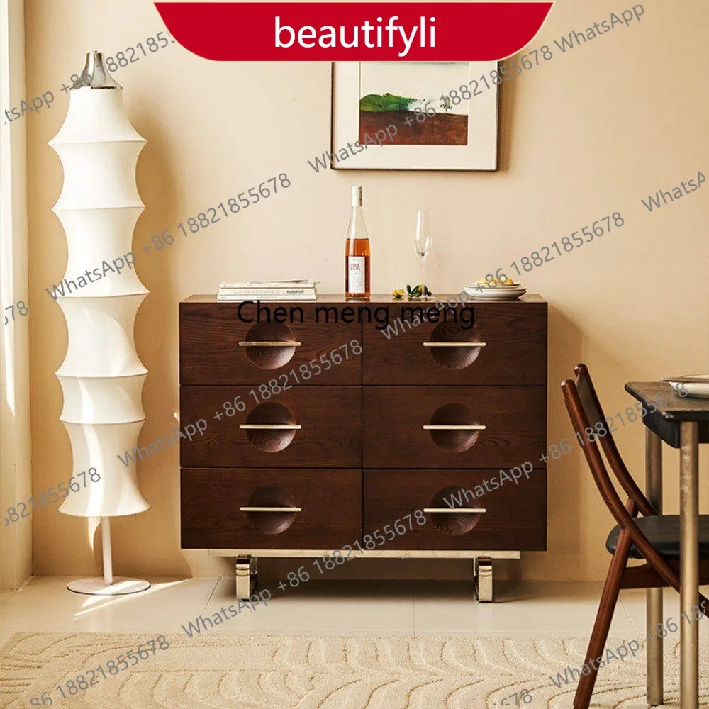 

MM02 Medieval style nine chest cabinets, modern simple living room storage cabinets, retro dining side cabinets against the wall
