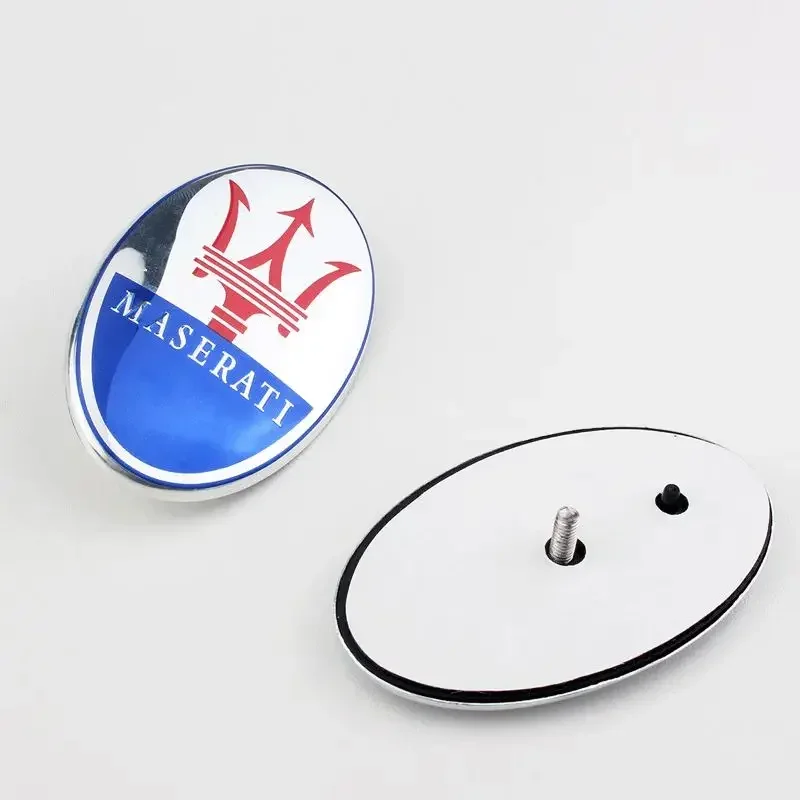 Emblema Adhesivo Cromado para el Capó Delantero del Coche, para Maserati Ghibli, Levante, Quattroporte, Gran Turismo, Accesorios para Relojes GC GT
