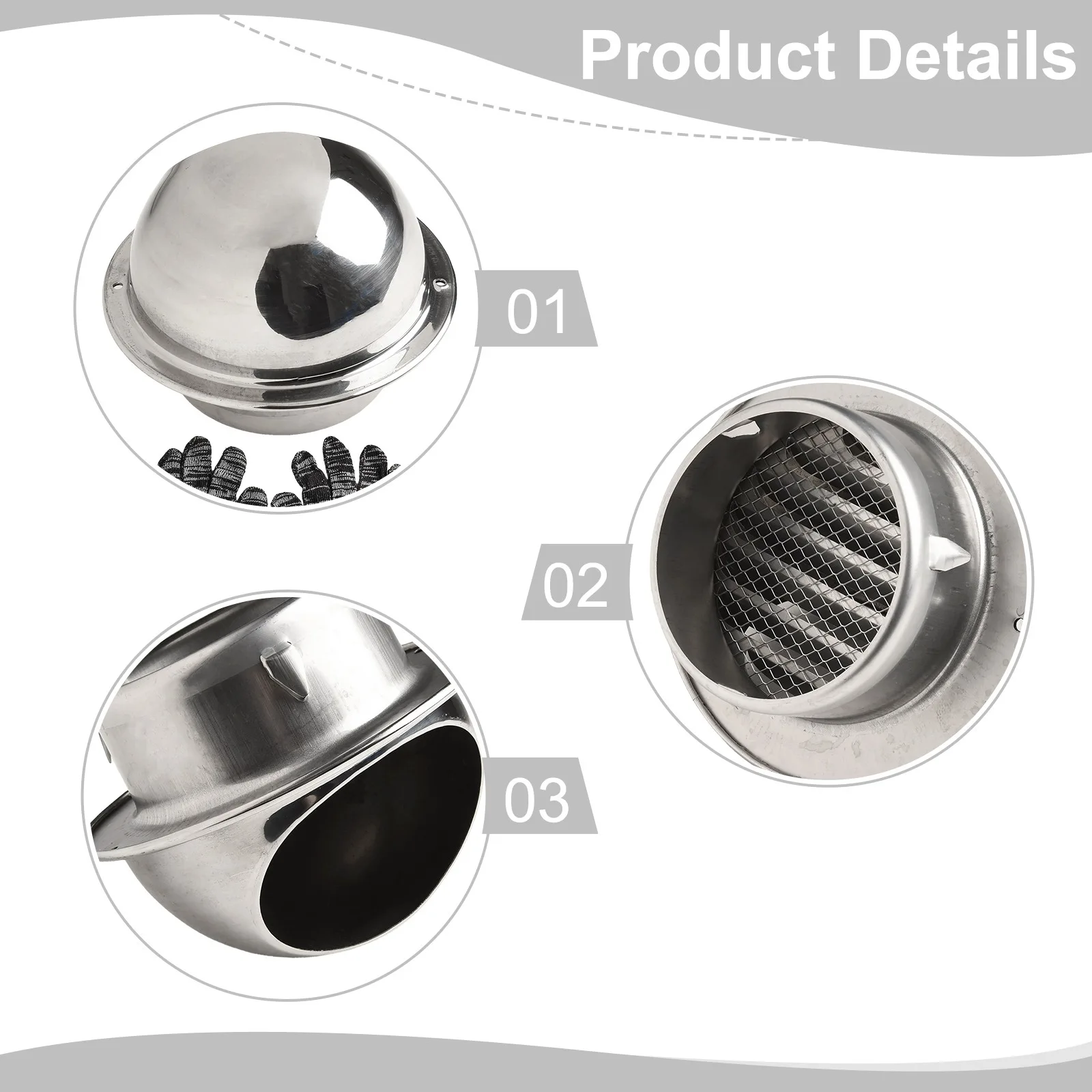 For Air Conditioning Vent Grille Cover 304 Stainless Steel Vent Blocks Built To Last High Temperature Resistant