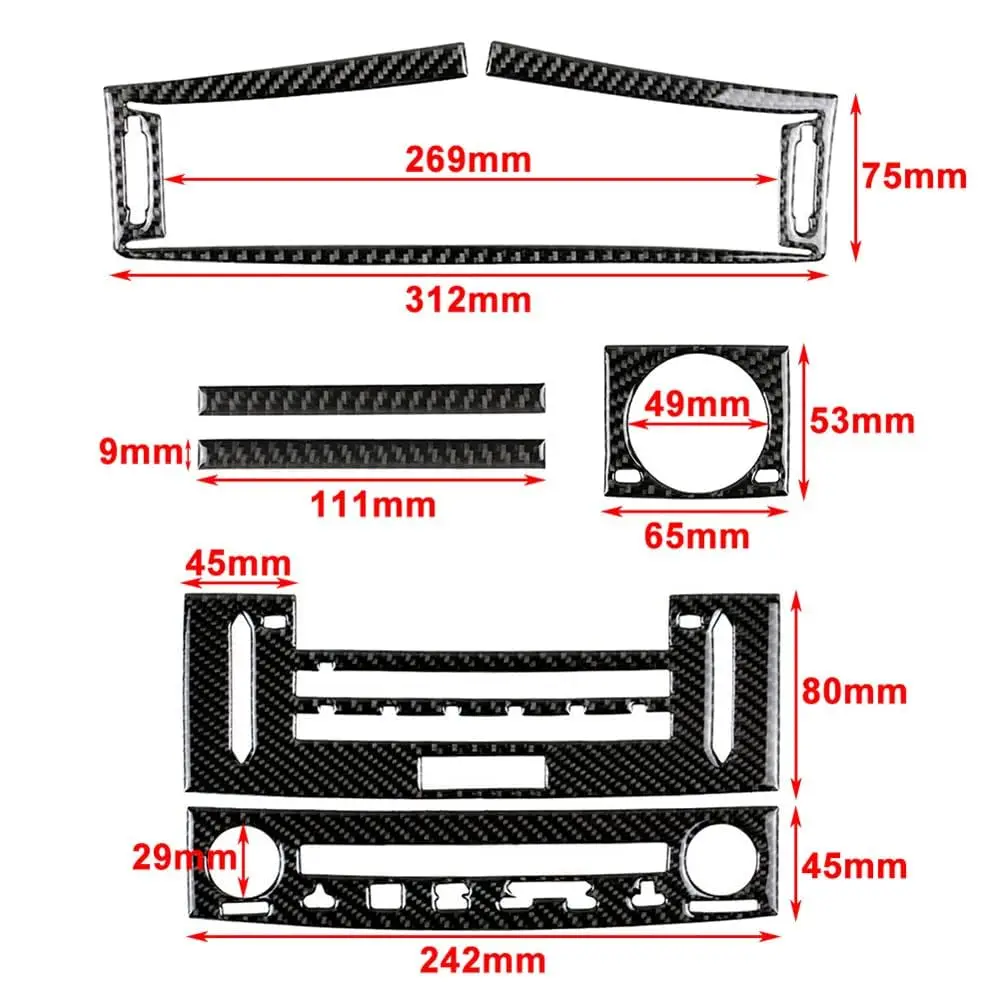

Carbon Fiber Air Vent Ac & Cd Panel Cover Set for Is250 Is350 2014-2018