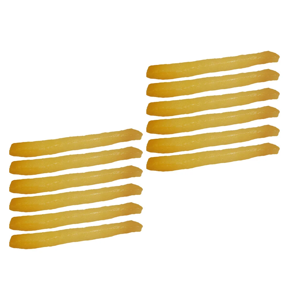 

12PCS Simulation Fries Model Toys Realistic Artificial Food Decor Photography Props Kids Kitchen Play Food Storage