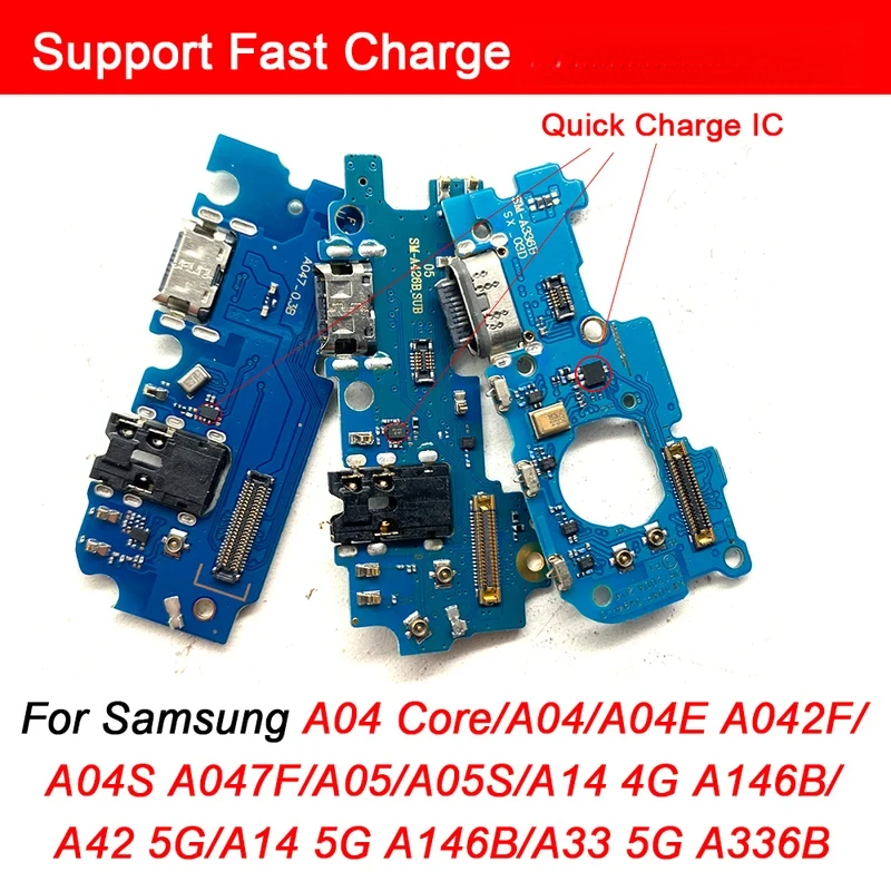 

10 шт., для Samsung A04E A04 Core A05 A05S A14 4G A145P A14 5G A146B A33 USB-порт для зарядного устройства, разъем для док-станции, зарядная плата, гибкая