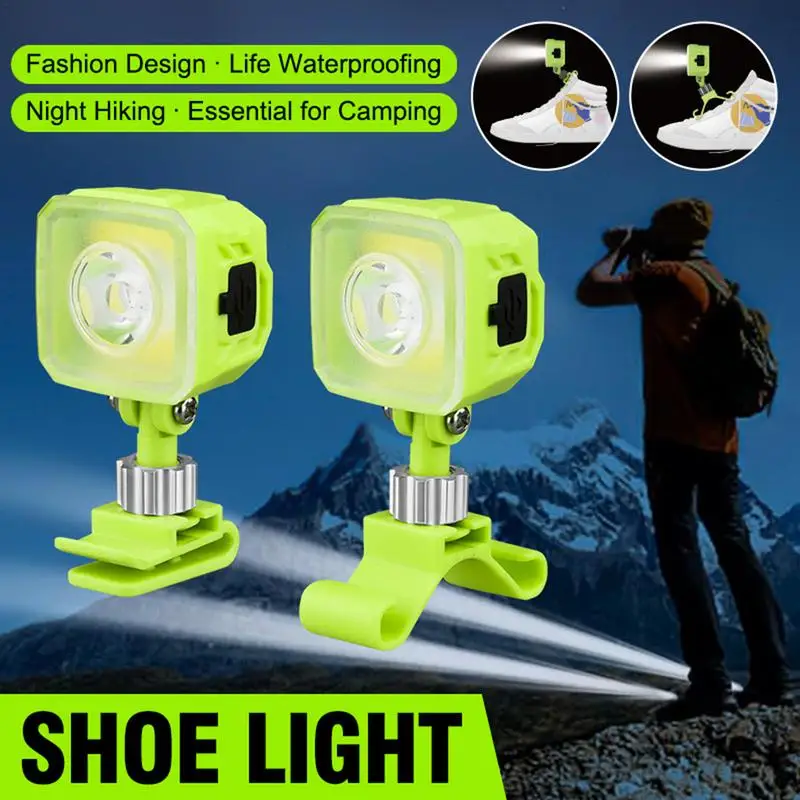 Luz de correr para corredores, faros para zapatos, equipo nocturno para exteriores, ligero, equipo de seguridad para correr, luces ajustables para correr