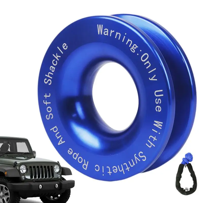 Soft Shackle Recovery 41 000 Lbs Soft Shackle Snatch Recovery Ring Rust-Proof Winch Accessories Kit Heavy Duty Snatch Block