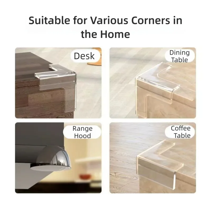Estera protectora transparente anticolisión para esquinas de mesa, cubierta protectora de silicona para esquinas afiladas de muebles