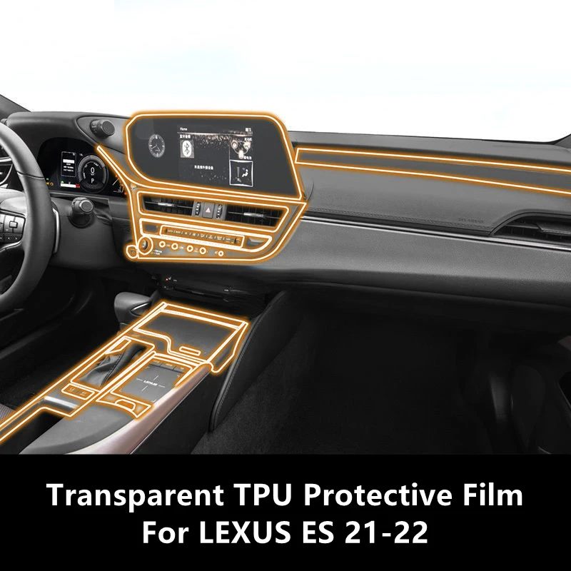 

For LEXUS ES 21-22 Car Interior Center Console Transparent TPU Protective Film Anti-scratch Repair Film Accessories Refit