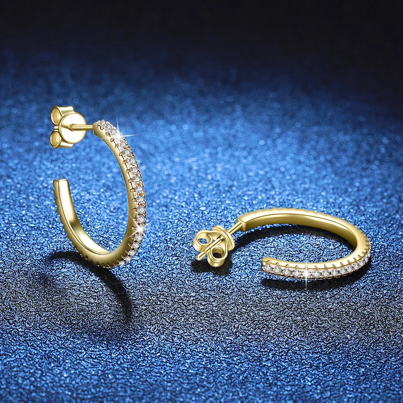 HAIMAITONG PT950 أقراط مويسانيتي بلاتينية عبر الحدود، أقراط، 55 نقطة من آذان مويسانيتي في اليابان وكوريا الجنوبية