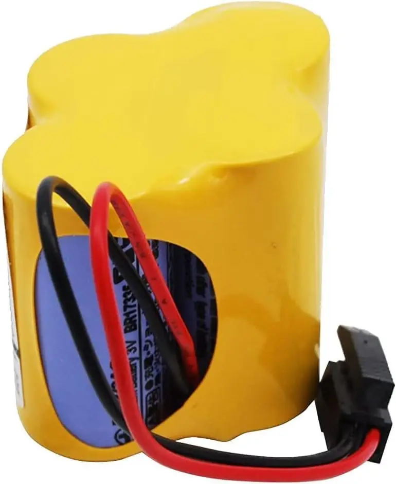 (5-Pack) BR-2/3AGCT4A 6V PLC Battery for FANUC A98L-0031-0025 CNC System (Black Connector)