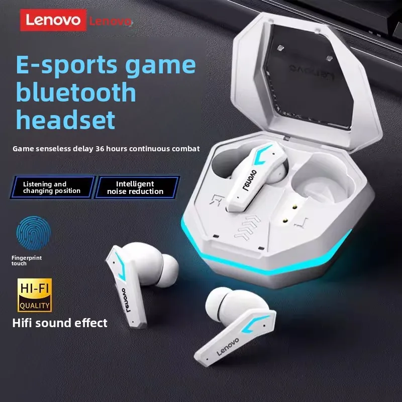 الأصلي لينوفو TG102 جديد سماعة لاسلكية تعمل بالبلوتوث 5.4 سماعات الكمون المنخفض الألعاب إلغاء الضوضاء سماعات HD ستيريو الموسيقى سماعات الأذن #1