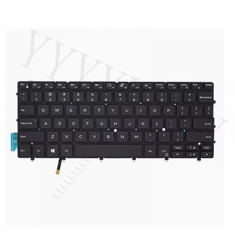 

Q Black FOR Dell XPS 13-9370 9317 9380 9305 7390 P82G US English Backlit Keyboard