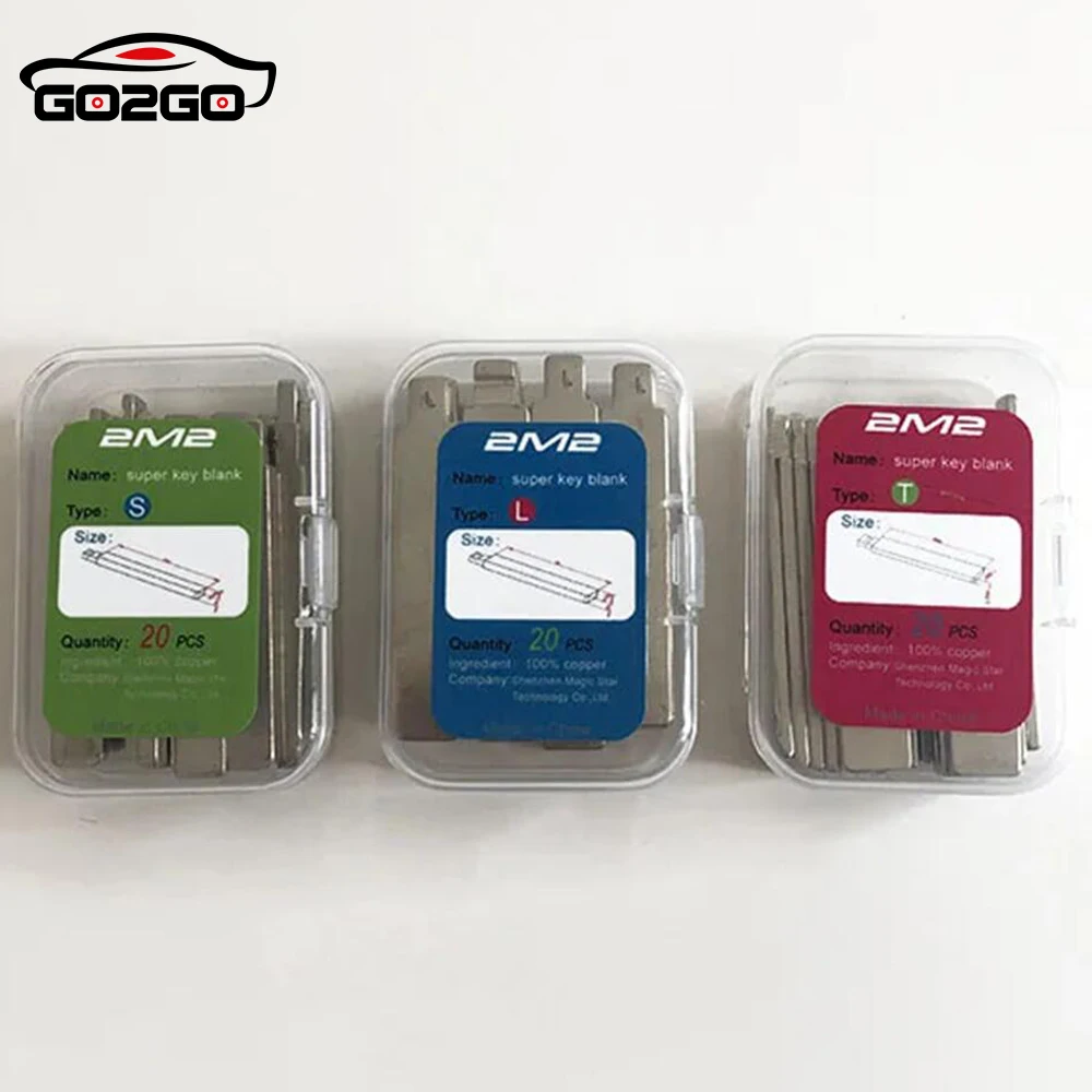 2M2 super key blank key blade S T L 3 box 60pcs for 2M2 Magic Tank key cutting machine