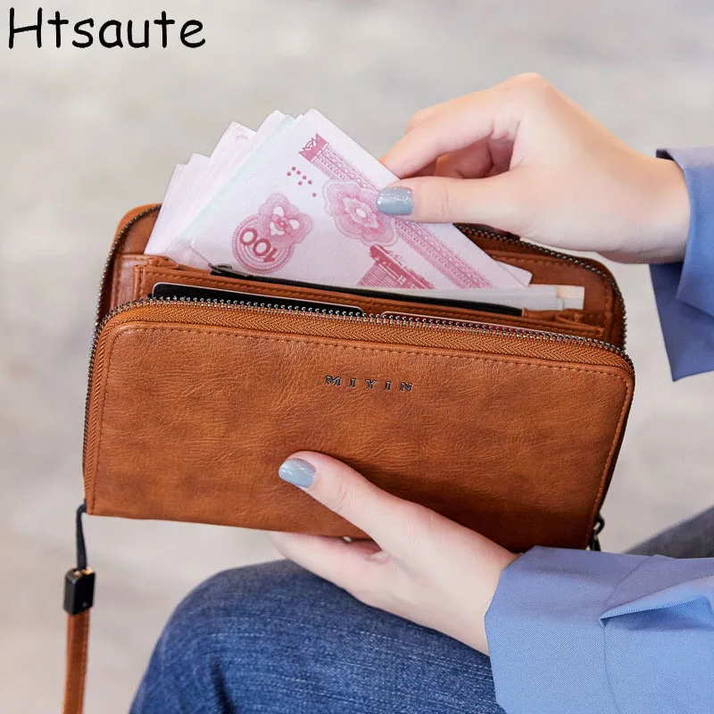 

Women's PU Leather Wallet Classic Long Wallets with Zipper Coin Purse Card Holders Clutch Card Holder for Ladies carteras