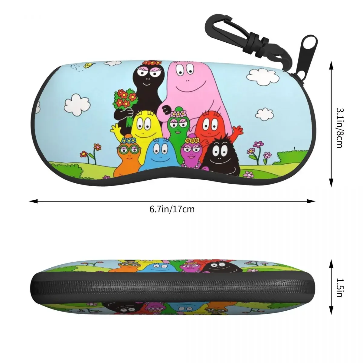 Happy Barbapapa Family Shell Eyeglasses Protector Cases Fashion Sunglass Case Cartoon Comics Glasses Pouch