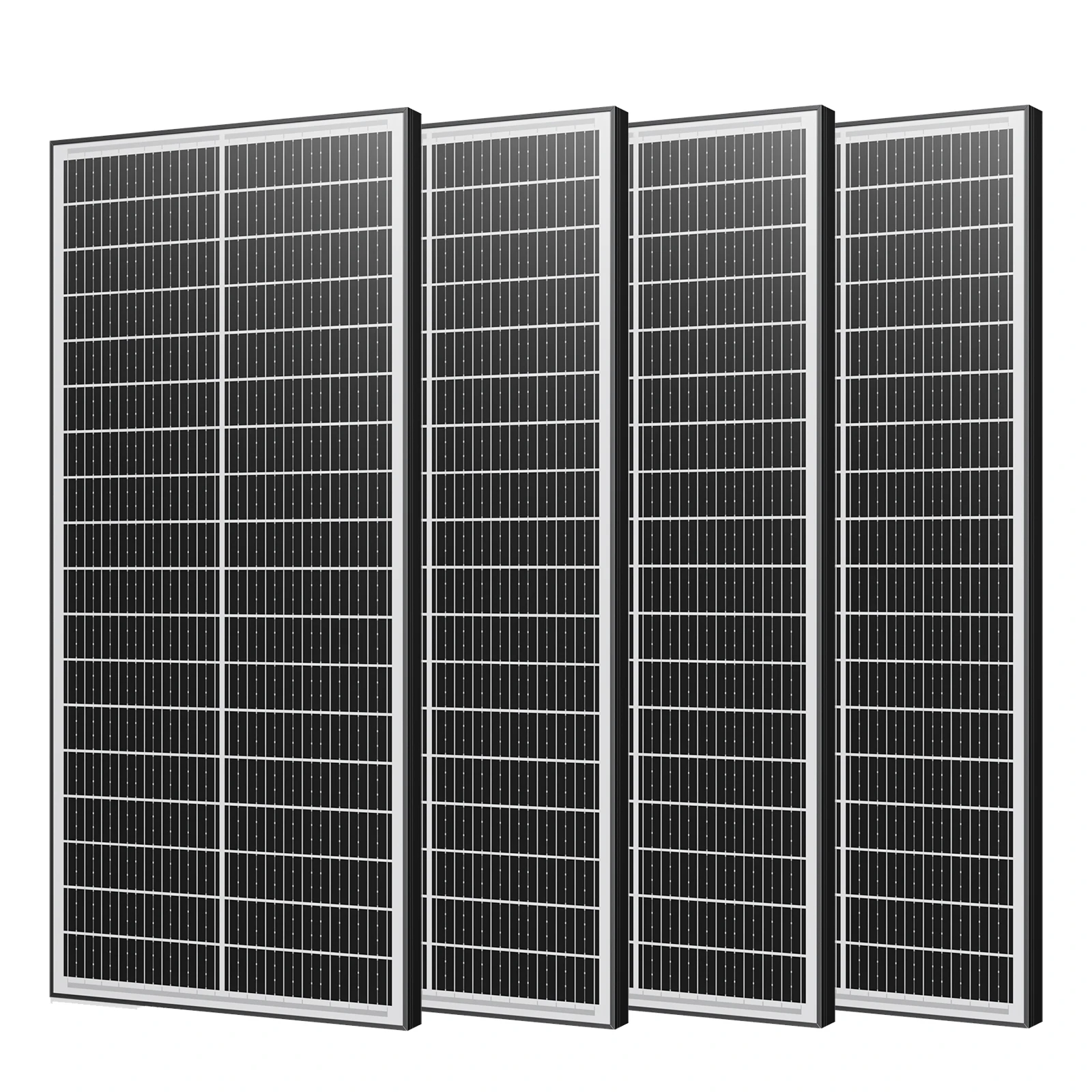 RVPOZWER 400W/200W/100W 12V dubbelzijdige zonnepanelen monokristallijn 25,5% hoog rendement 18BB cellen PV-energie voor thuisdaken