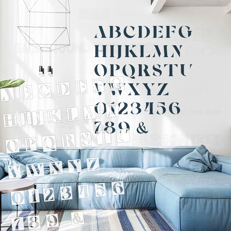 Трафарет 20–40 см для стены, буквы, имя, номер, алфавит, высказывание Abc, свадебное торжество (ИСЬ ТОЛЬКО ДЛЯ ОДИНЕ ЛЕТЕРА) S905
