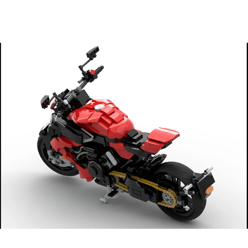 MOC-160068 レッド 新型スポーツバイク 組み立てブロック1148パーツ MOC クリエイティブ 男の子 子供の誕生日 組み立てブロックおもちゃ ギフト