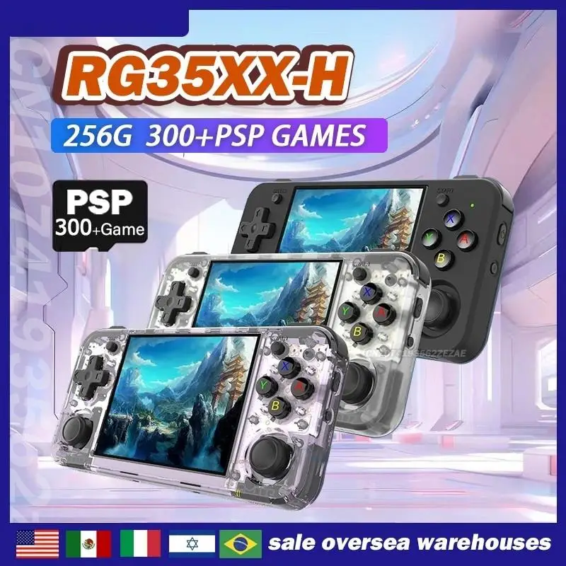 To ANBERNIC RG35XX H Hand-held Consoles 3.5-inch IPS Screen Retro Game Linux System Portable Console HD TV Output PSP Game