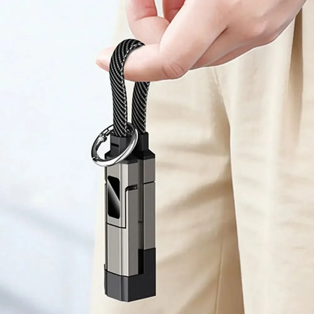 2/1 Stück 4-in-1 65W Schlüsselanhänger-Ladekabel USB-C-Kabel mit V/A/W-Anzeige Typ C für Apple Tragbares Kabel für iPhone/Samsung/Laptop – Detail 12
