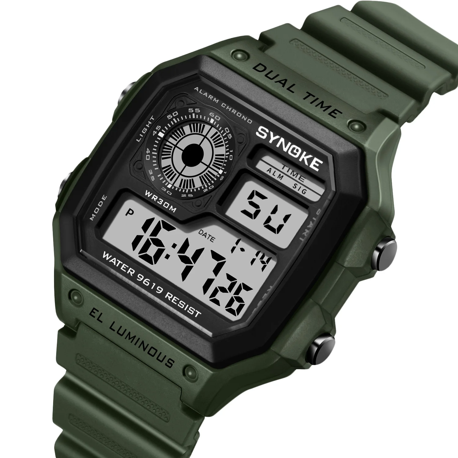 Outdoor Sport Watch Men SYNOKE Brand Multifunction Watches Alarm Clock Chrono Waterproof Digital Watch Reloj Hombre