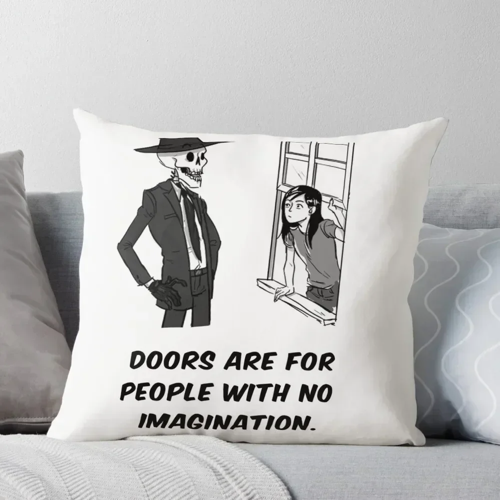 

Skulduggery Pleasant Fanart - Doors Throw Pillow Couch Cushions Decorative Cushions pillows decor home pillow