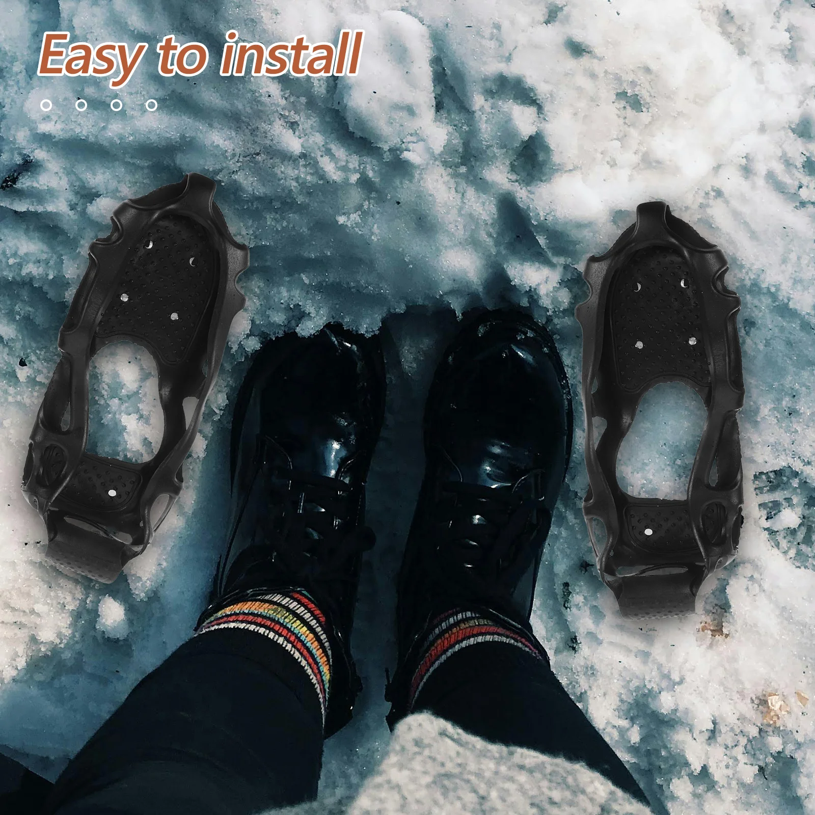 

Ice Grip Non-slip Shoe Covers Anti Skid Cleats for Boots Grips Climbing Hiking Spikes TPE Crampons