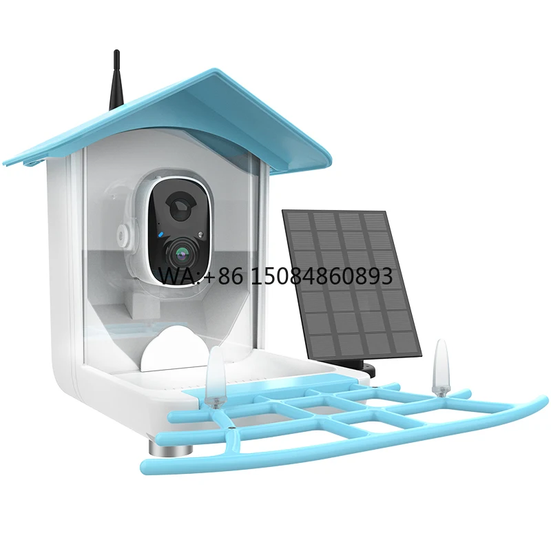 

Birds Accessories Smart Pet Feeder Wild Animal Food Bowls Automatic Smart Bird Feeder withWireless Outdoor Solar Powered
