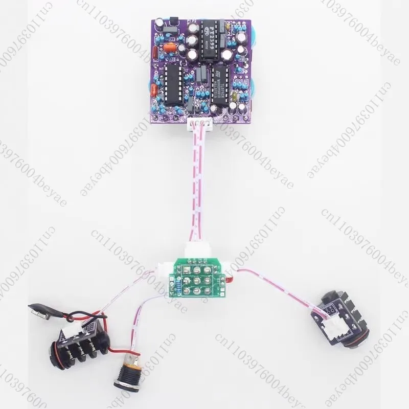 مستجيب جيتار كهربائي مصنوع يدويًا، تأخير لوحة دائرة واحدة باللون الأزرق الداكن