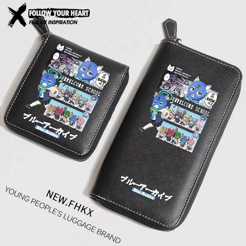 Azure Blue Archive Sand Wolf Bai Zi Wiki Game Peripheral Personality Cartoon Large Capacity Multi-Functional Short Wallet Anime