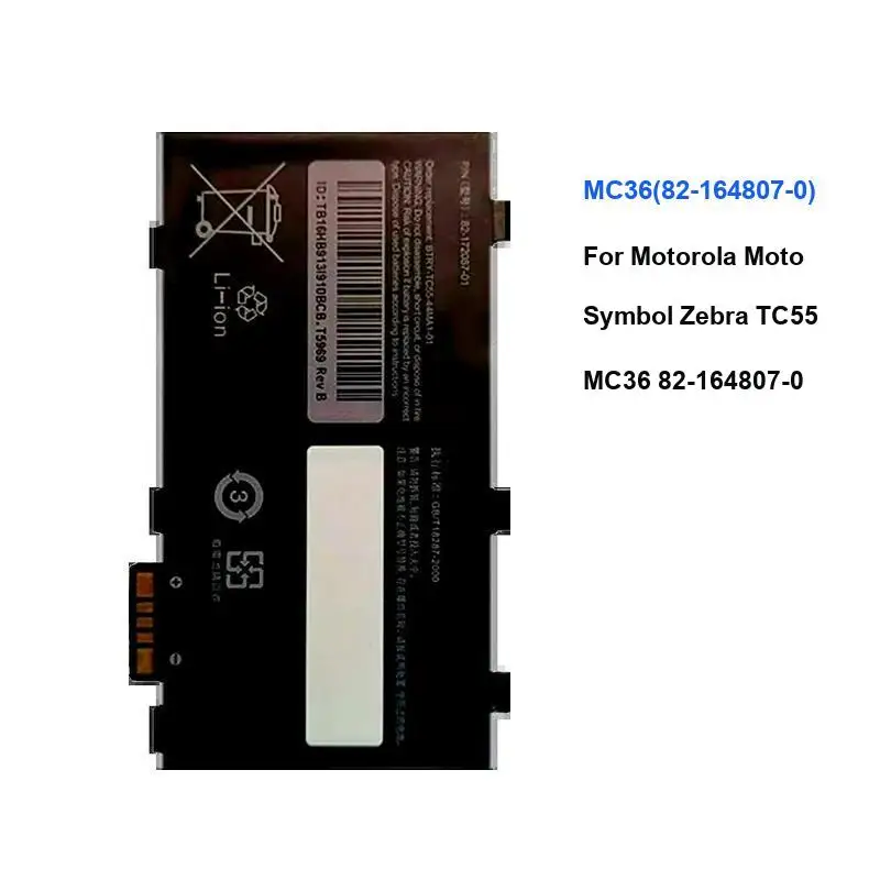 2940Mah Battery For Symbol TC55 MC36 82-164807-0 Rapid Charging Reliable Power Industrial Handheld Terminal