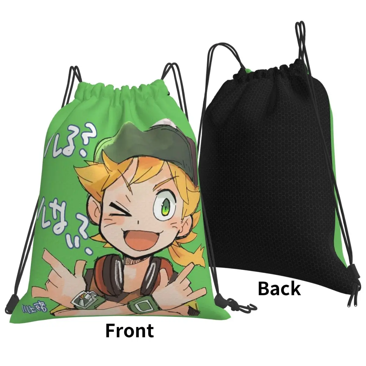 Anime Digimon Matt Backpacks Casual Drawstring Bundle Pocket Sports Bag Book Bags for Travel Students