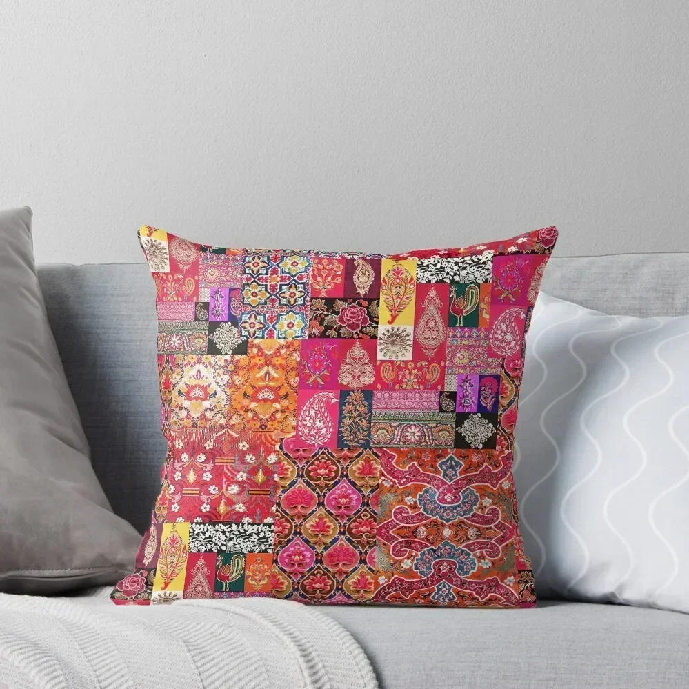 

Bohemian Mosaic: Moroccan & Indian Fusion Throw Pillow Decorative pillow case Decorative Cushions pillow