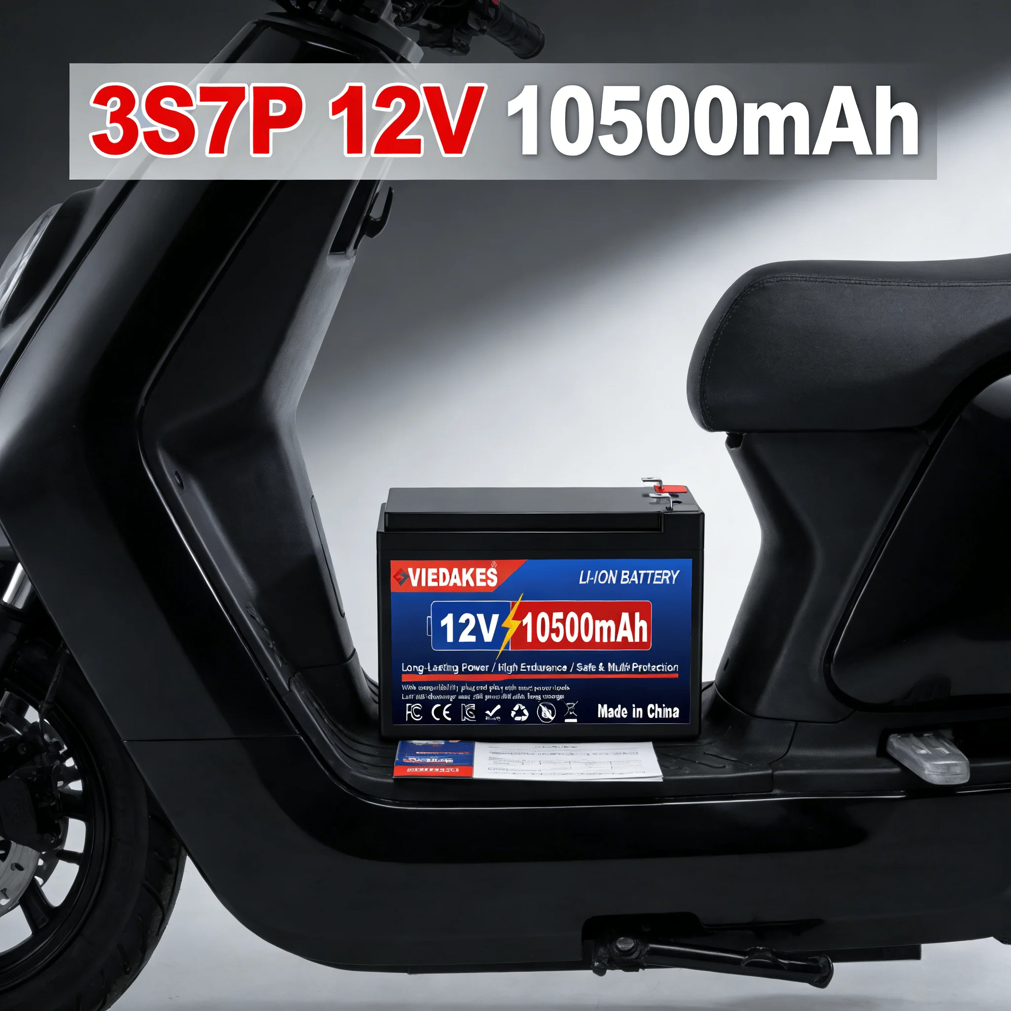 

Многоуровневая защита Литиевая батарея 18650 3S7P 12В 10500мАч для электроинструментов, автодомов — высокая емкость, низкий саморазряд и долговечность