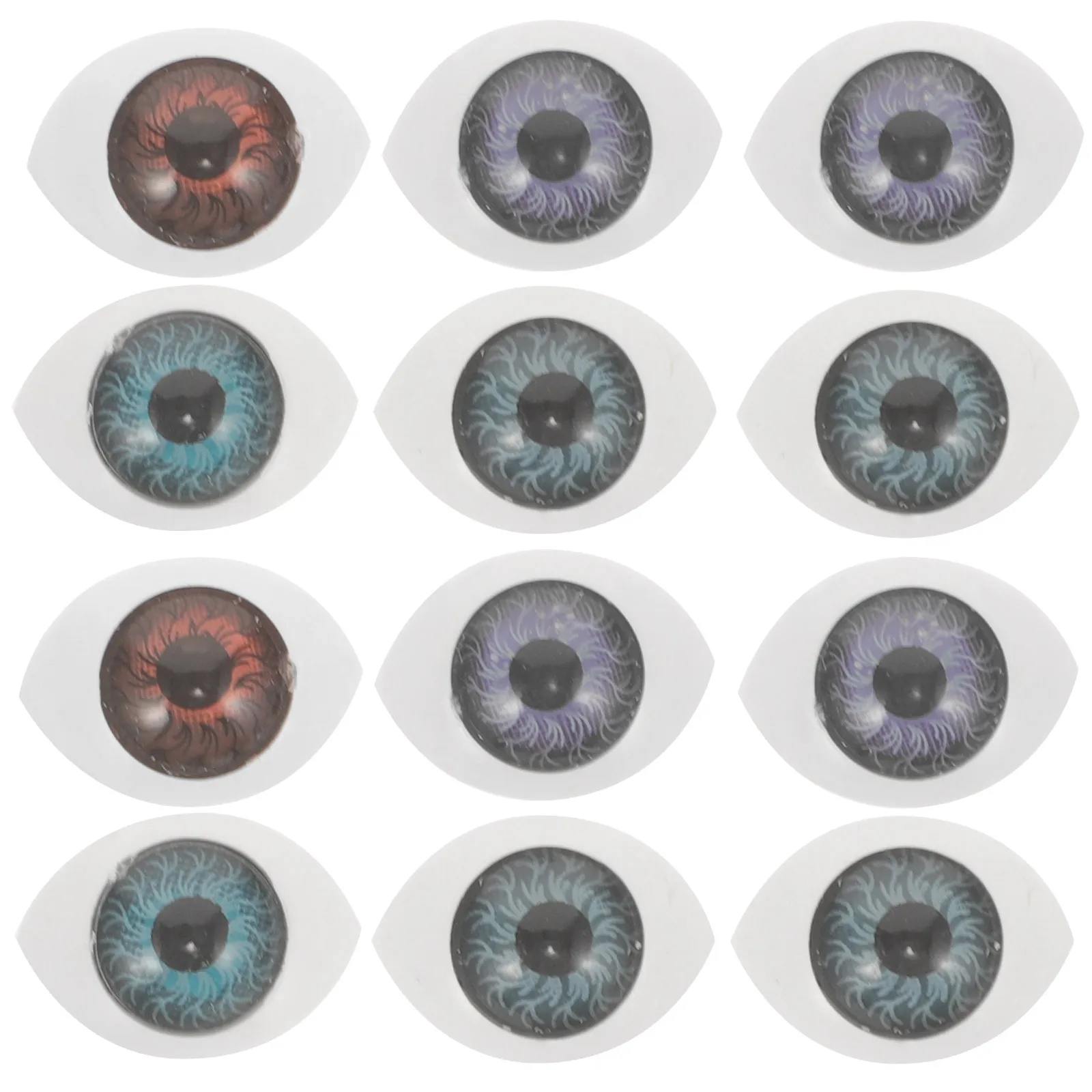 

100Pcs Acrylic Eyeballs Cartoon Fake Round Eyes DIY Accessories for Phone Case Decoration Scrapbooking Hairpins Stationery Boxes