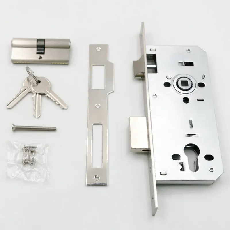 Universal Anti-Theft 8545 Wooden Door Lock Body with Deadbolt & Cylinder Lock for Indoor/Outdoor Bedroom Hotel Security Hardware view 5