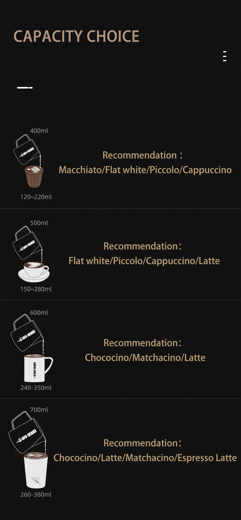 MHW-3BOMBER Classic Milk Frothing Pitcher 500ml Red Stainless Steel Steaming Pitchers Cappuccino/Latte Art Milk Cup Coffee Tool