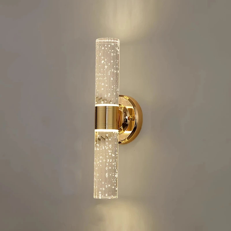 Postmodern Minimalist Wind Wall Lamps Advanced Acrylic LED Wall Sconce Bedroom Living Room Cafe Hallway Embellish Light Fittings