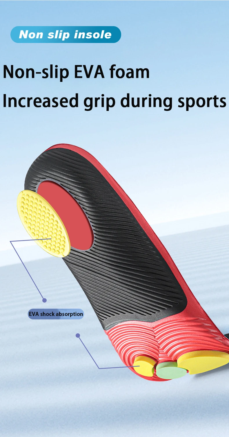 1 Pair Arch Support Plantar Fasciitis Insoles Soft Sole Shock-Absorbing Sports Shoes Insoles Flat Foot Orthopedic Insoles Unisex
