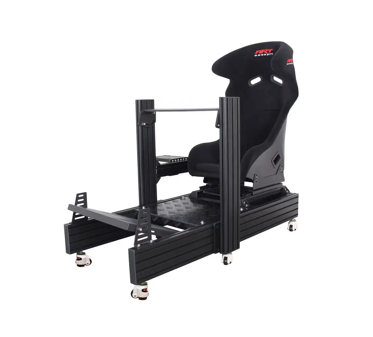 Industrial Aluminum Extrusion Profiles Black T Slot 40160 Series Simulation Base  Pro Driving  Racing Cockpit With Casters