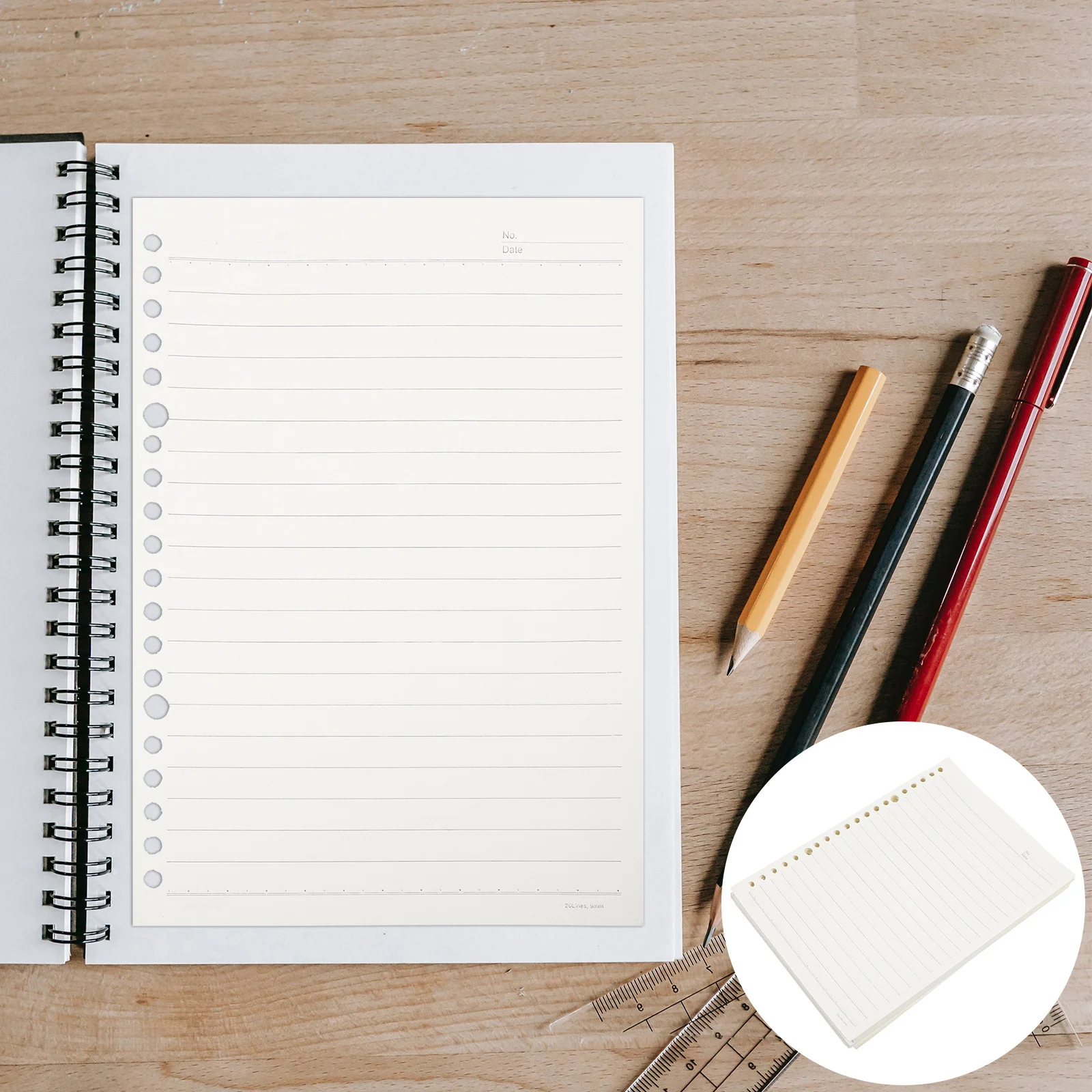 

150Pcs A5 Loose-Leaf Paper Notebook Refill Thick Premium Replacement for Writing Organizing A5 Loose-Leaf Paper