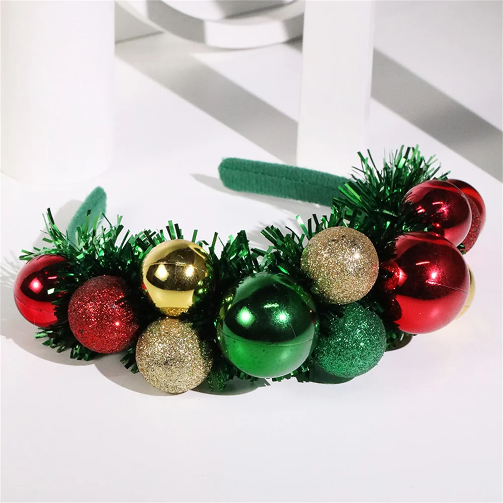 Color Ball Headband Creative Colored Balls Christmas Decoration Unique Christmas Hair Band Rich And Colorful 39.3g Interesting