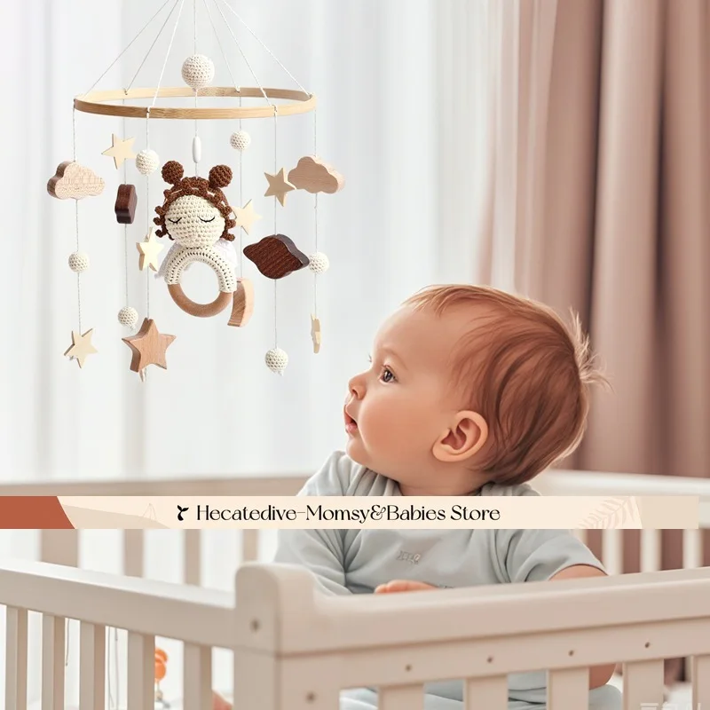 【Must Have】Baby Rattles & Mobiles Angel educational toys newborn sets soft animal mini decorations 0-12months baby things